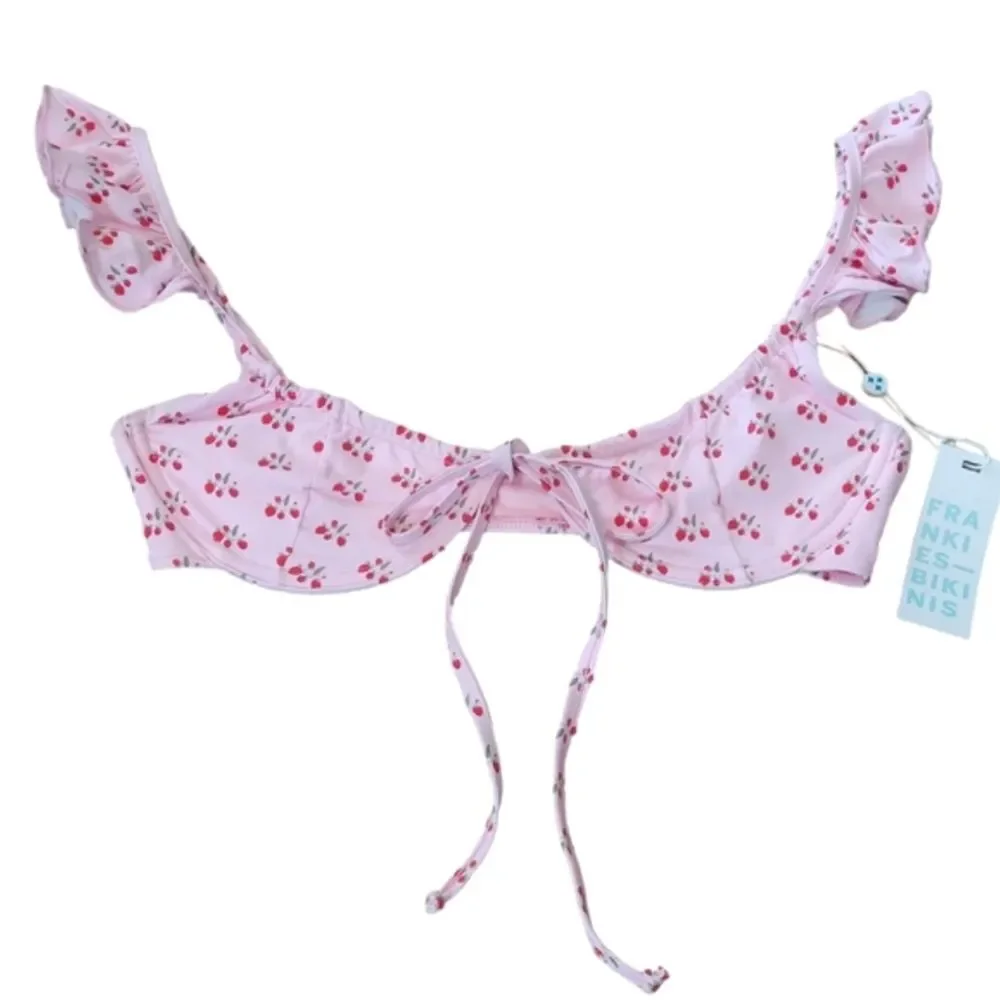 NWT Frankie’s Bikini Baby Berry Birdie Bikini Top